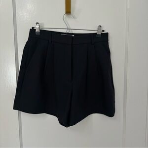 Abercrombie Curve Love High Waisted Tailored Shorts | Size 28/6 | True Black